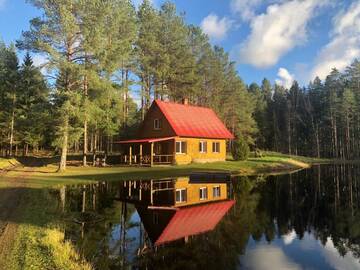 Фото номера Дом с 3 спальнями Дома для отпуска Forest house Einblūti г. Avotkalni 33